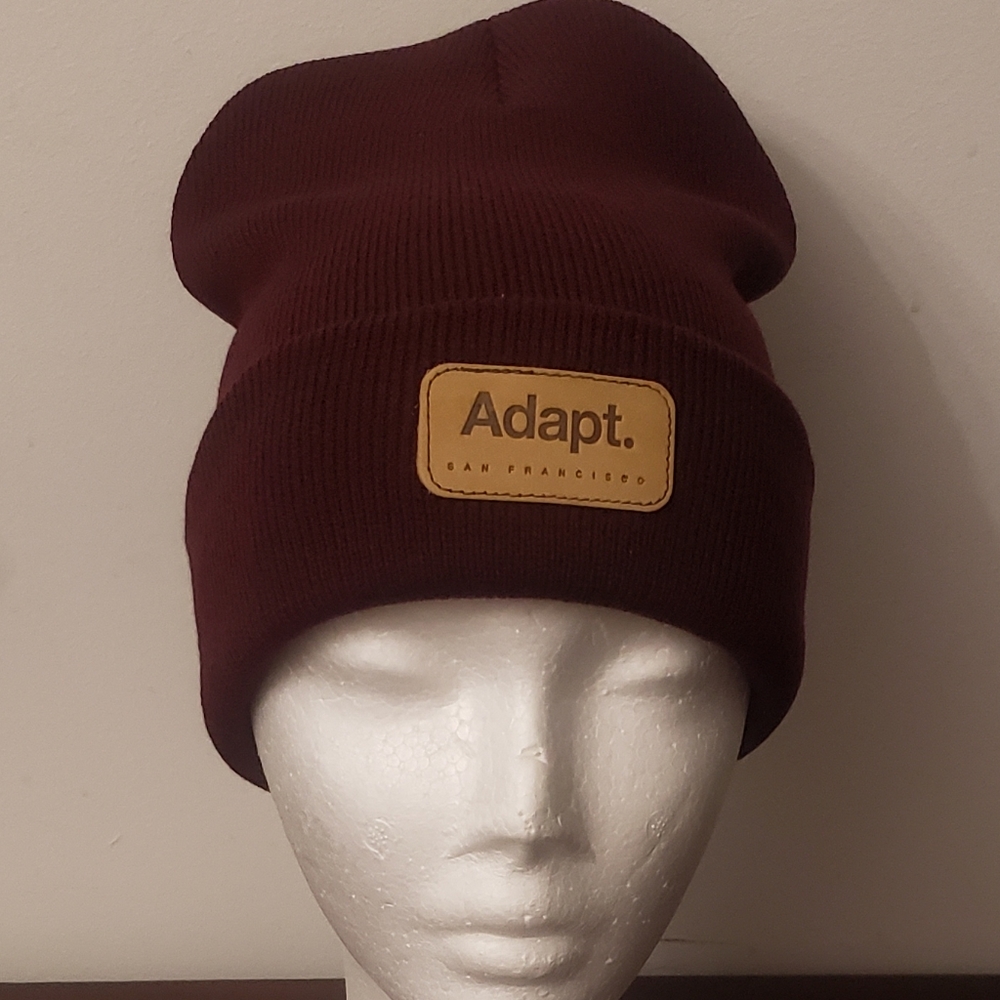 Adapt Clothing Unisex CTA Burgundy Cuff Beanie NWOT